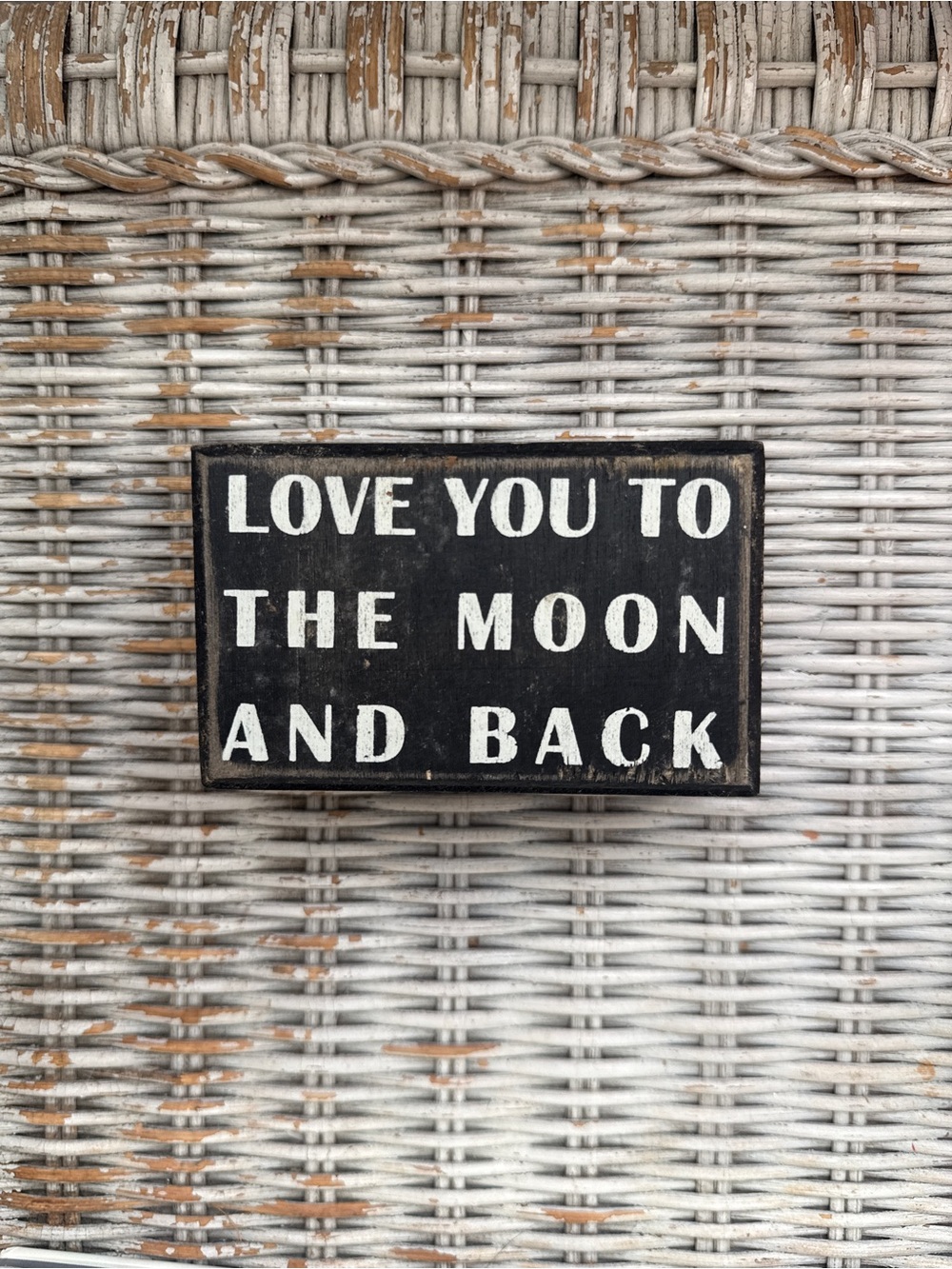 Rustic Black "Love You to the Moon and Back" Decor
